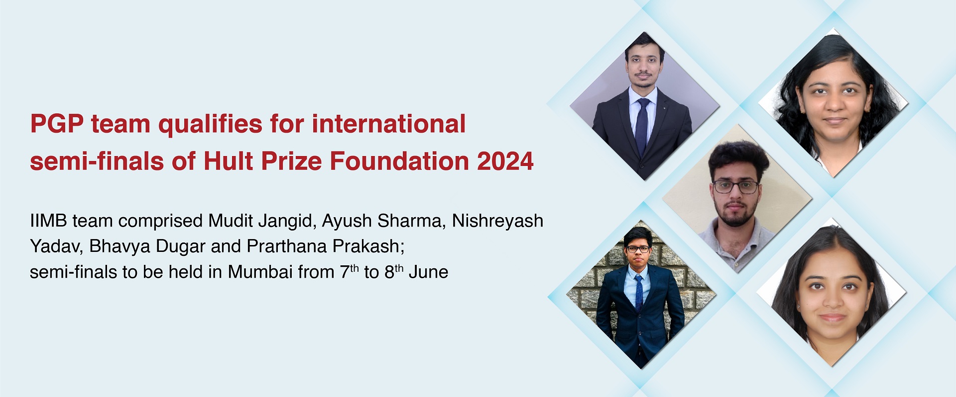 PGP team qualifies for international semi-finals of Hult Prize Foundation 2024 