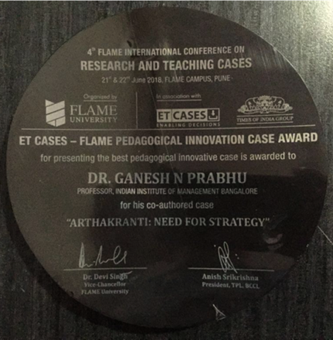 ET Cases – FLAME Innovation Case Award for Prof. Ganesh Prabhu