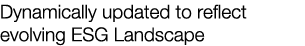 Dynamically updated to reflect evolving ESG Landscape 