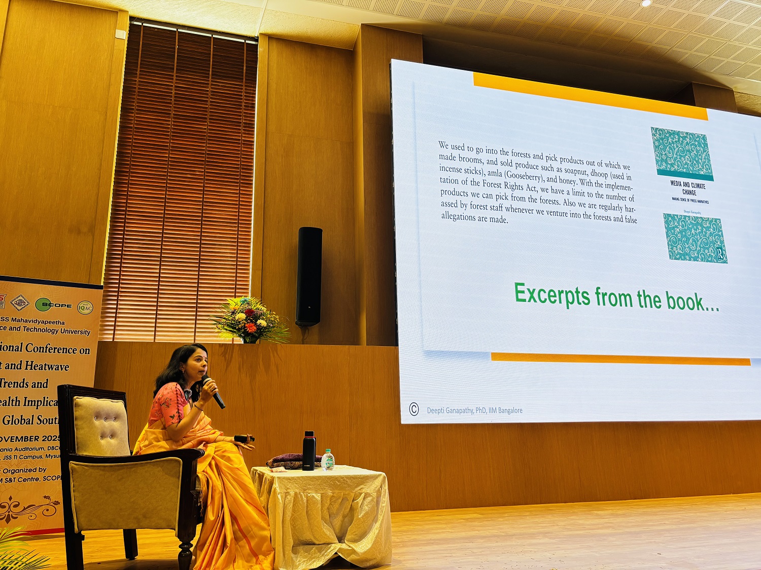 Prof. Deepti Ganapathy delivers a keynote address at the International Conference on Heat and Heatwave Trends and their Health Implications in the Global South