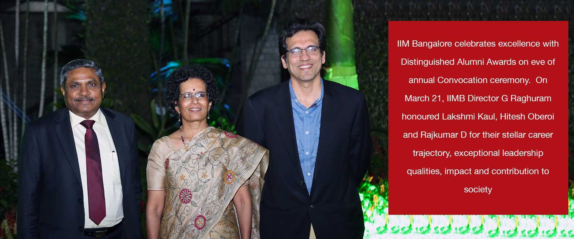 IIM Bangalore celebrates excellence with Distinguished Alumni Awards on eve of annual Convocation ceremony