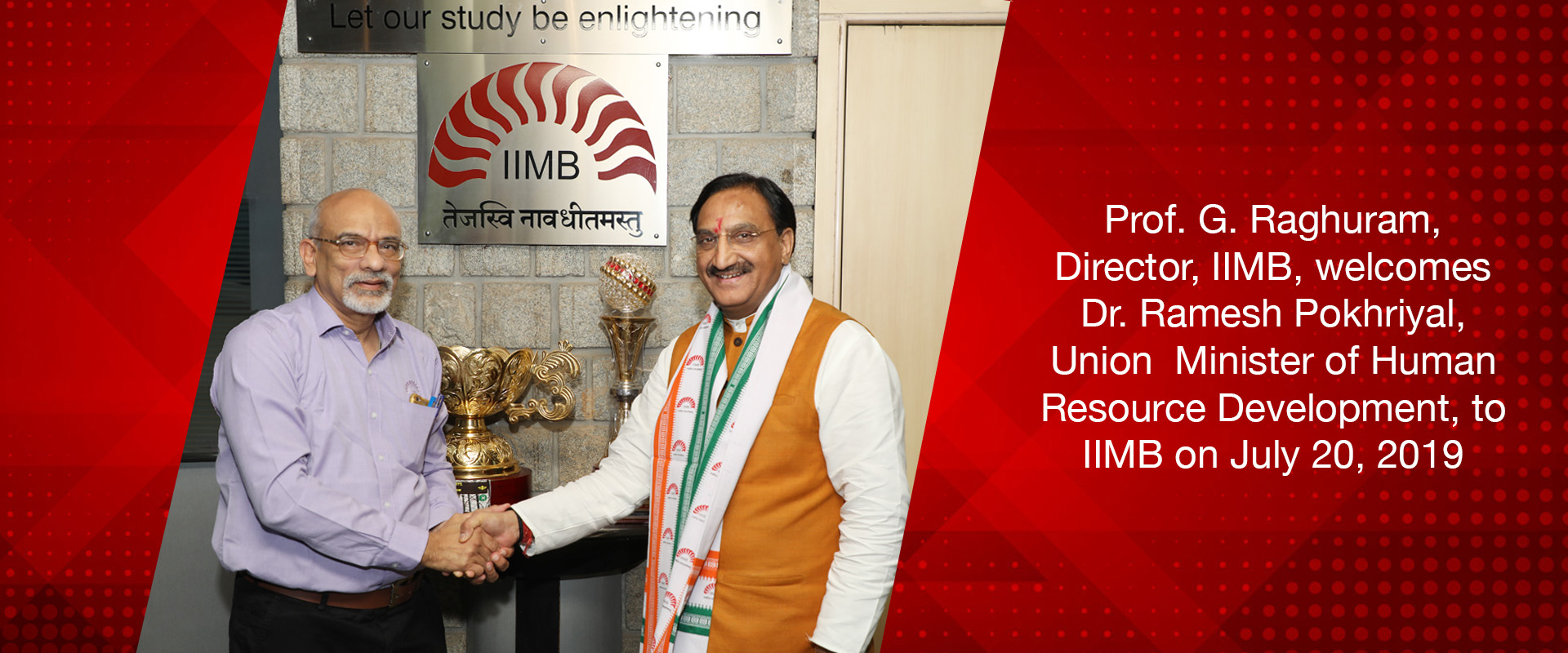 Dr. Ramesh Pokhriyal at IIMB 2019