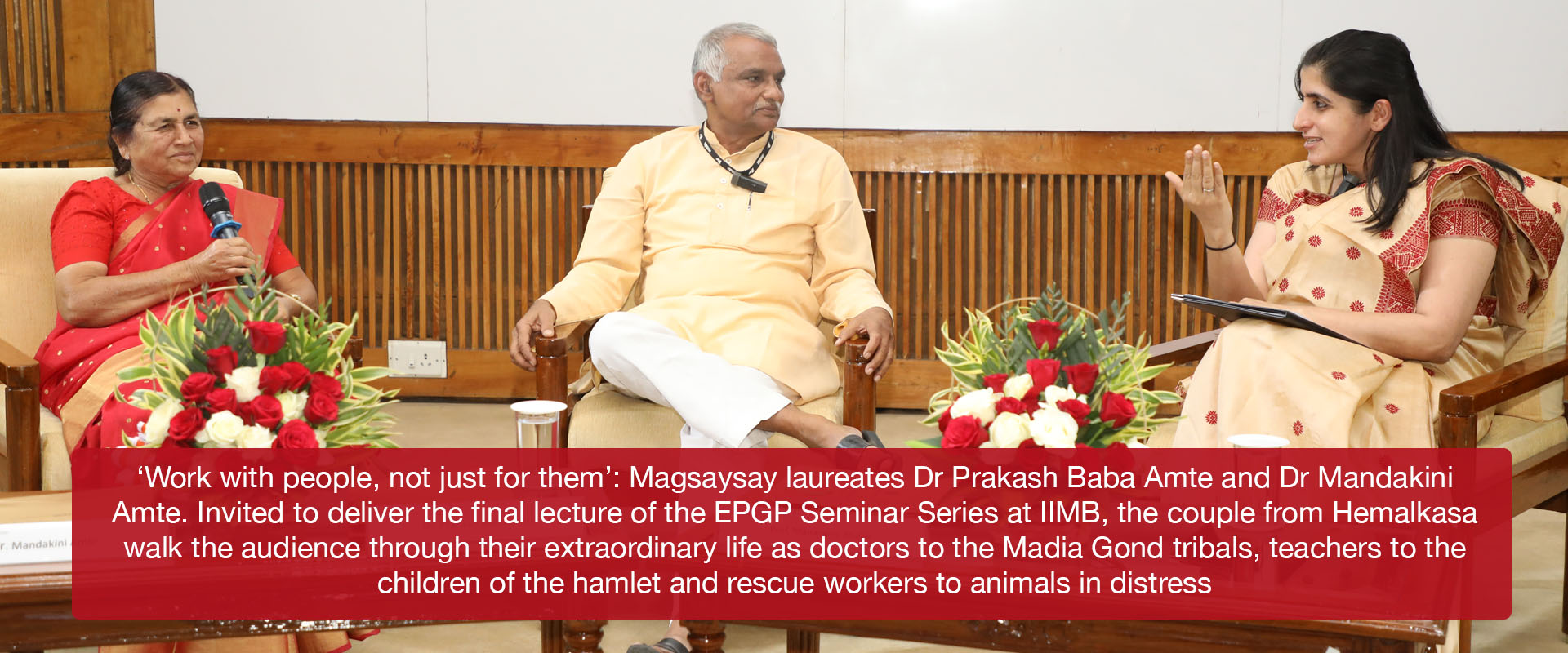 Magsaysay laureates Dr Prakash Baba Amte and Dr Mandakini Amte