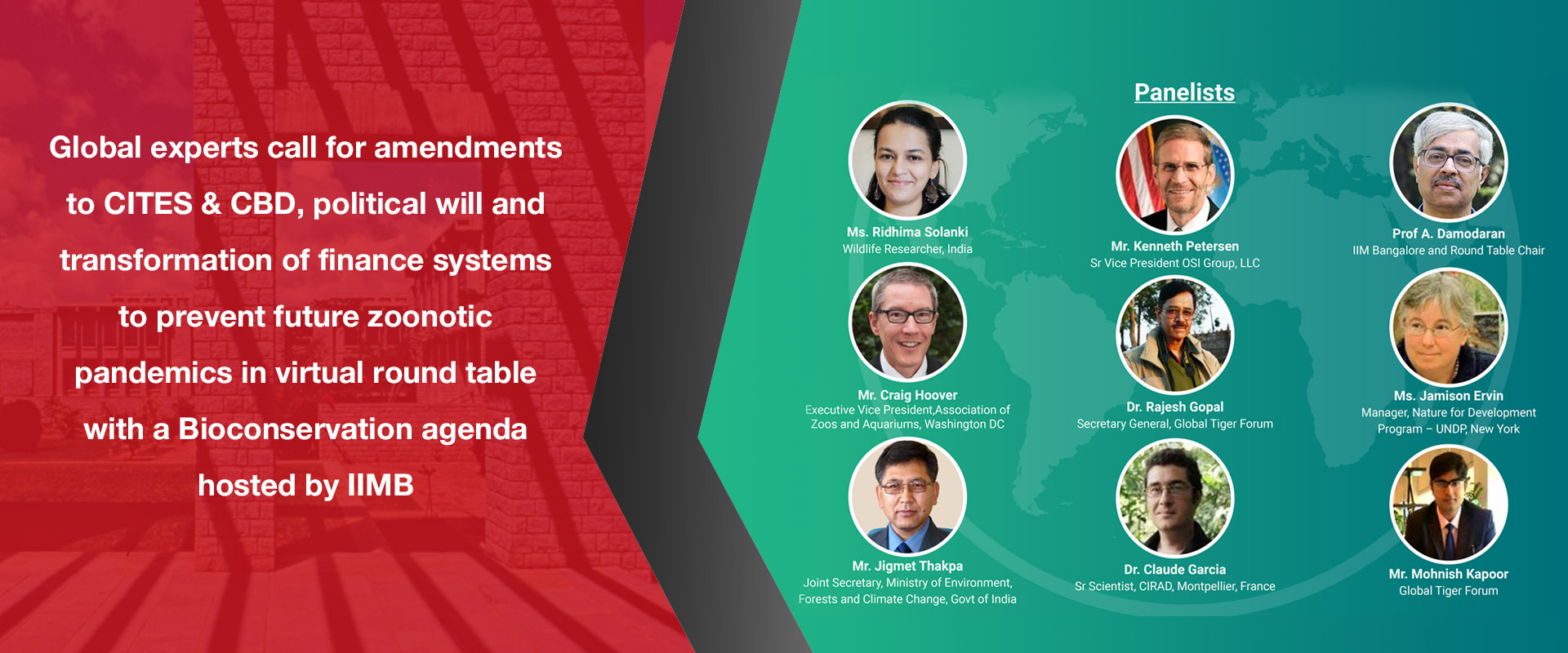 Bioconservation agenda hosted by IIMB