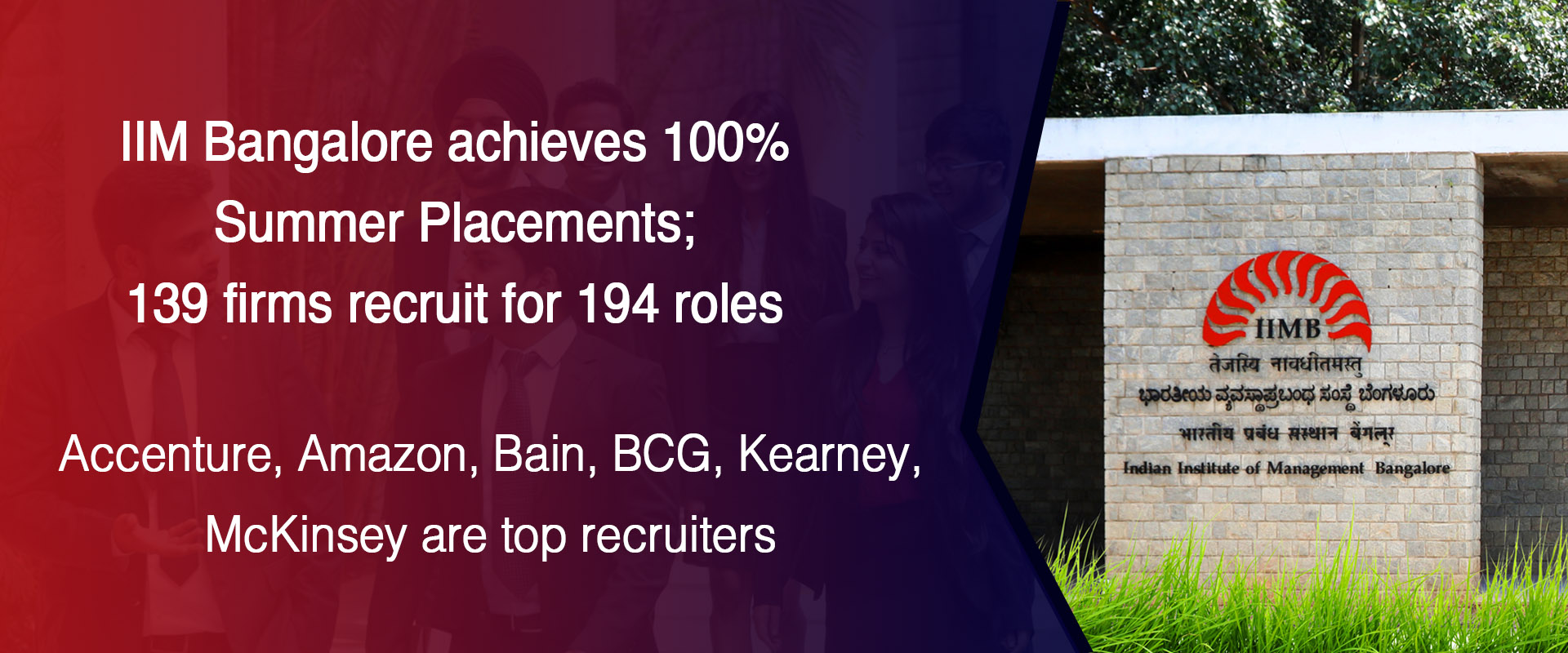 IIM Bangalore achieves 100% Summer Placements; 139 firms recruit for 194 roles 