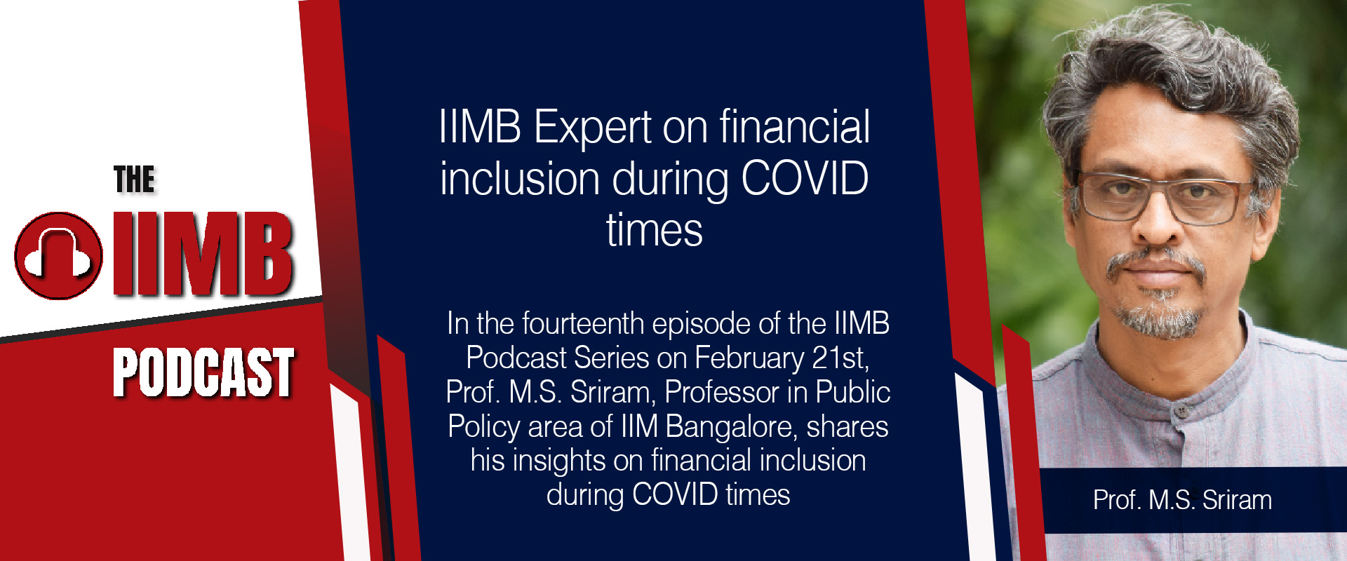 IIMB Expert on financial inclusion during COVID times