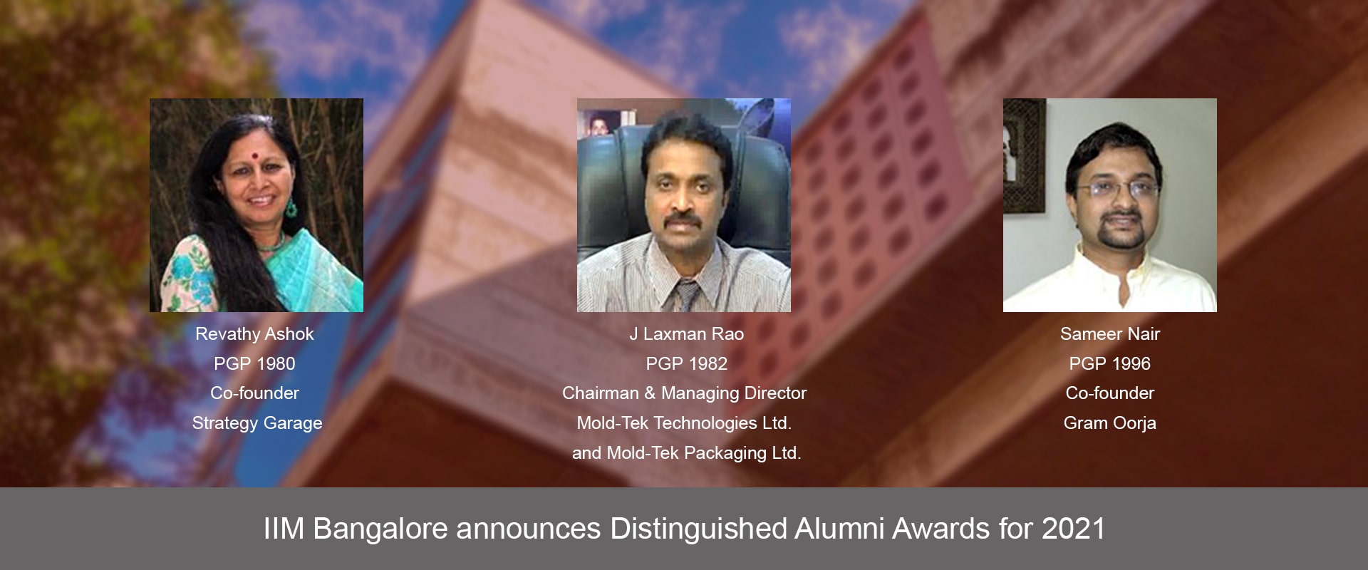 IIM Bangalore announces Distinguished Alumni Awards for 2021