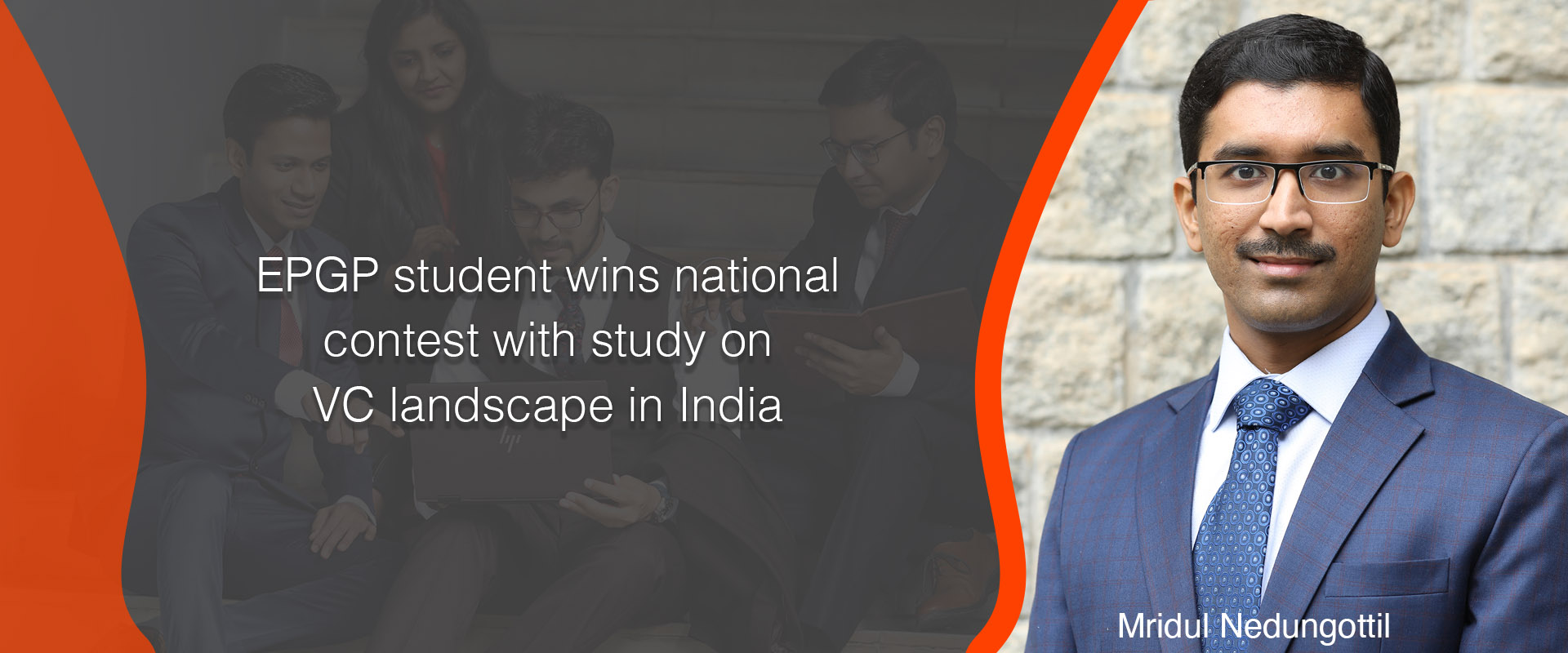 EPGP student wins national contest with study on VC landscape in India