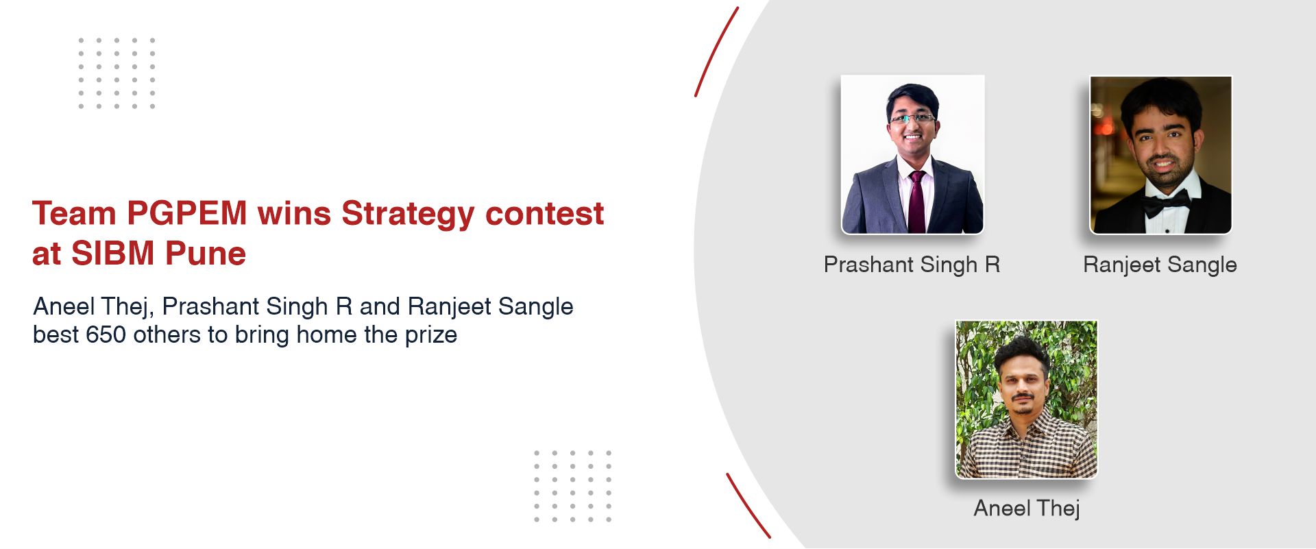 Team PGPEM wins Strategy contest at SIBM Pune