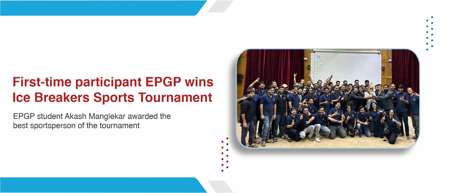 First-time participant EPGP wins Ice Breakers Sports Tournament