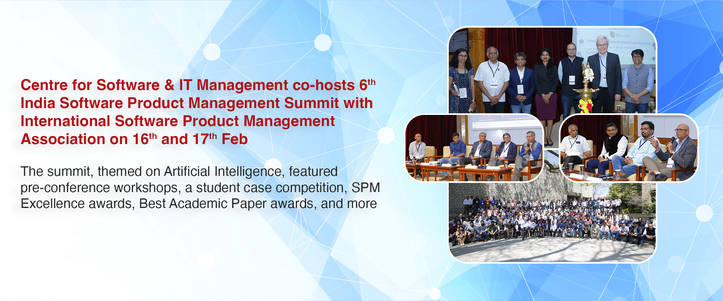 Centre for Software & IT Management co-hosts 6th India Software Product Management Summit with International Software Product Management Association on 16th and 17th Feb 