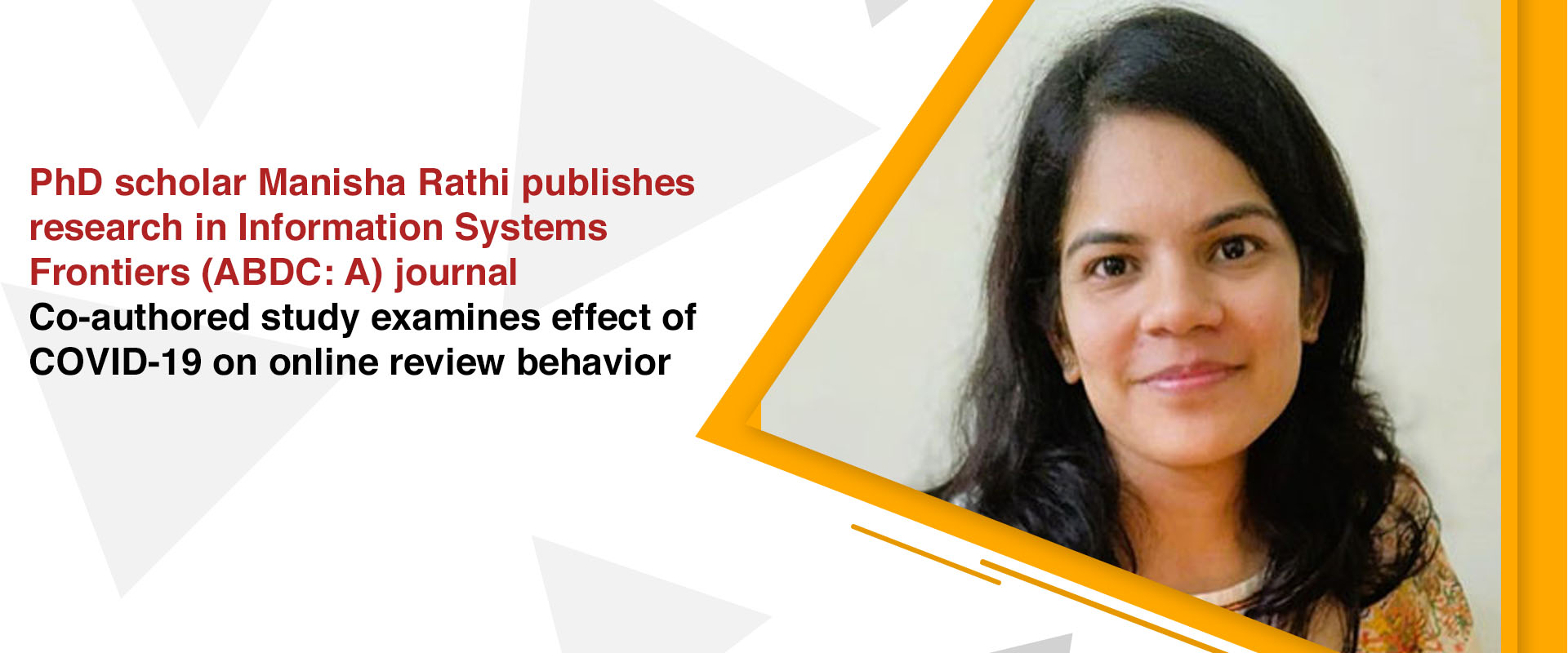 PhD scholar Manisha Rathi publishes research in Information Systems Frontiers (ABDC: A) journal
