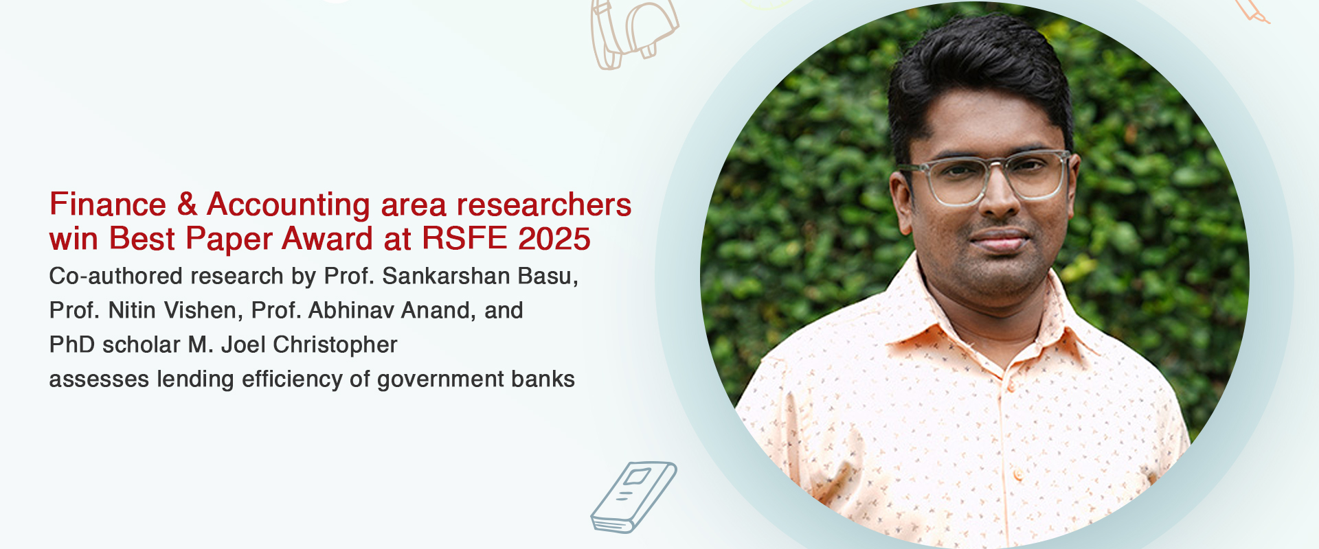 Finance & Accounting area researchers win Best Paper Award at RSFE 2025