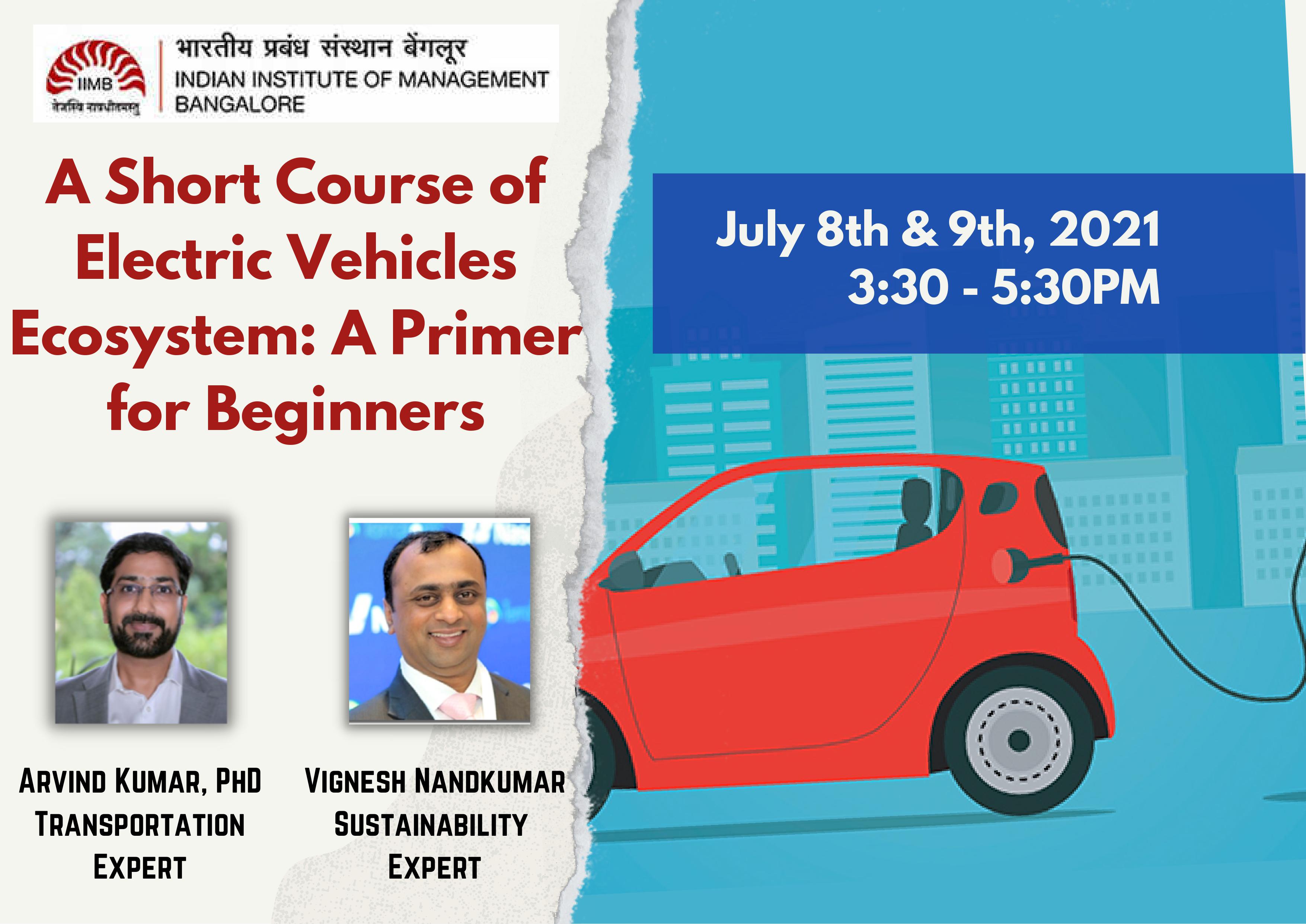 EV workshop on July 8 & 9