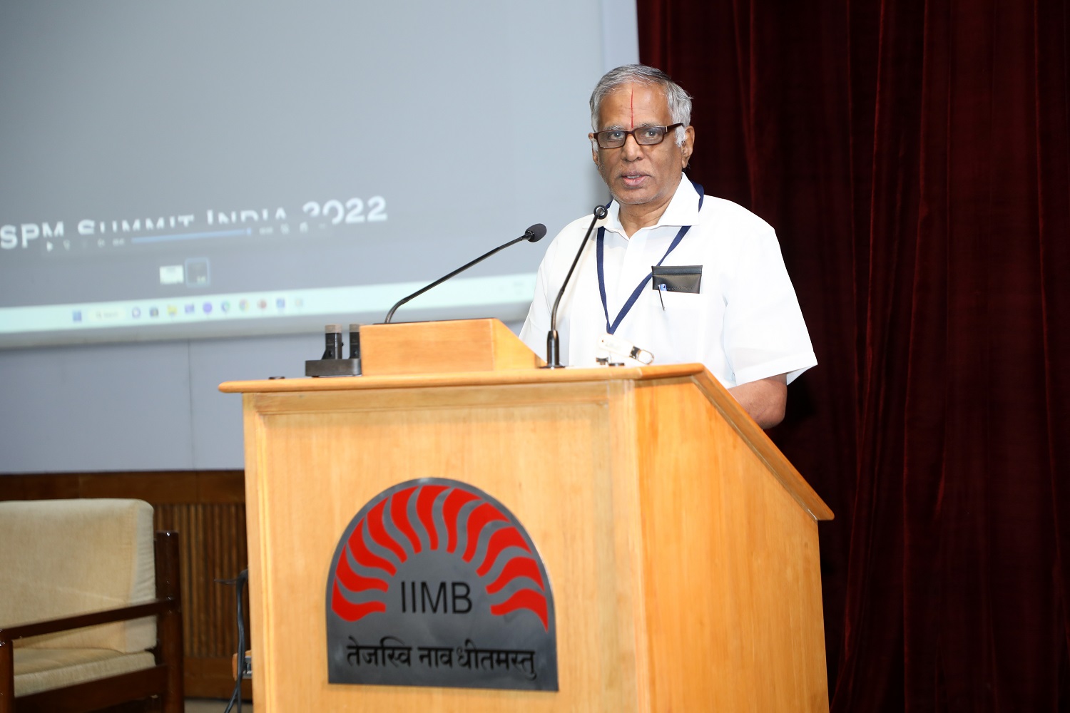 Prof. S. Sadagopan, Chairman, ISPMA India Chapter, Conference Chair – SPM Summit India 2023, delivers the welcome note to the audience on Day 1 of the summit on 3rd March 2023.