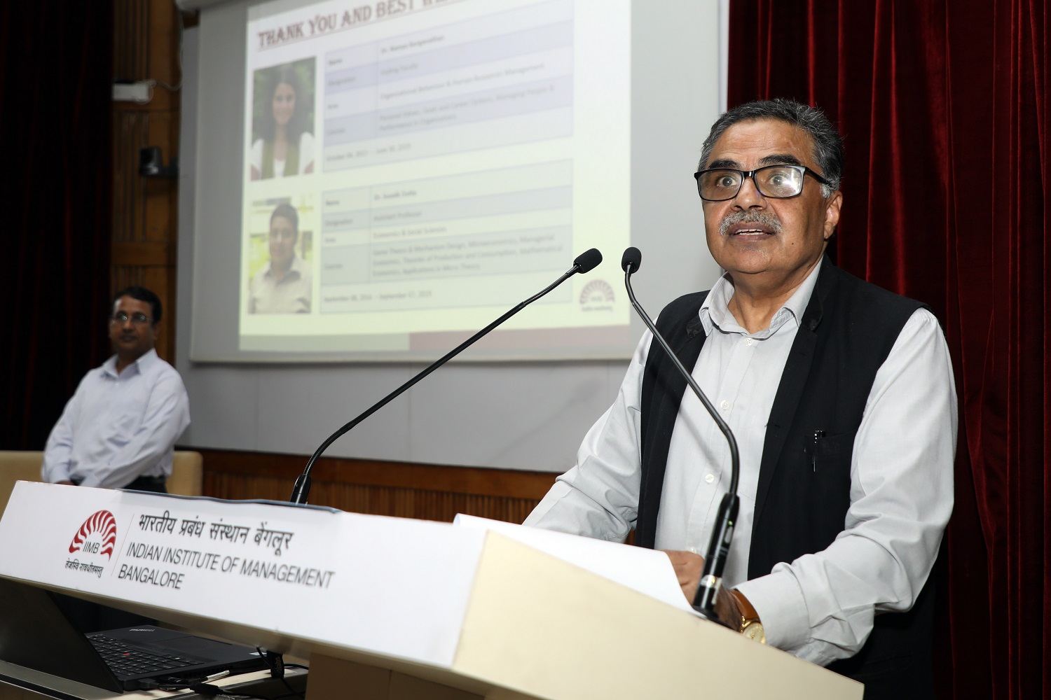 Prof. Abhoy K. Ojha, Dean Programmes, speaks at the 46th Foundation Day celebrations of IIMB and announces the Long-Service Awards to faculty members.