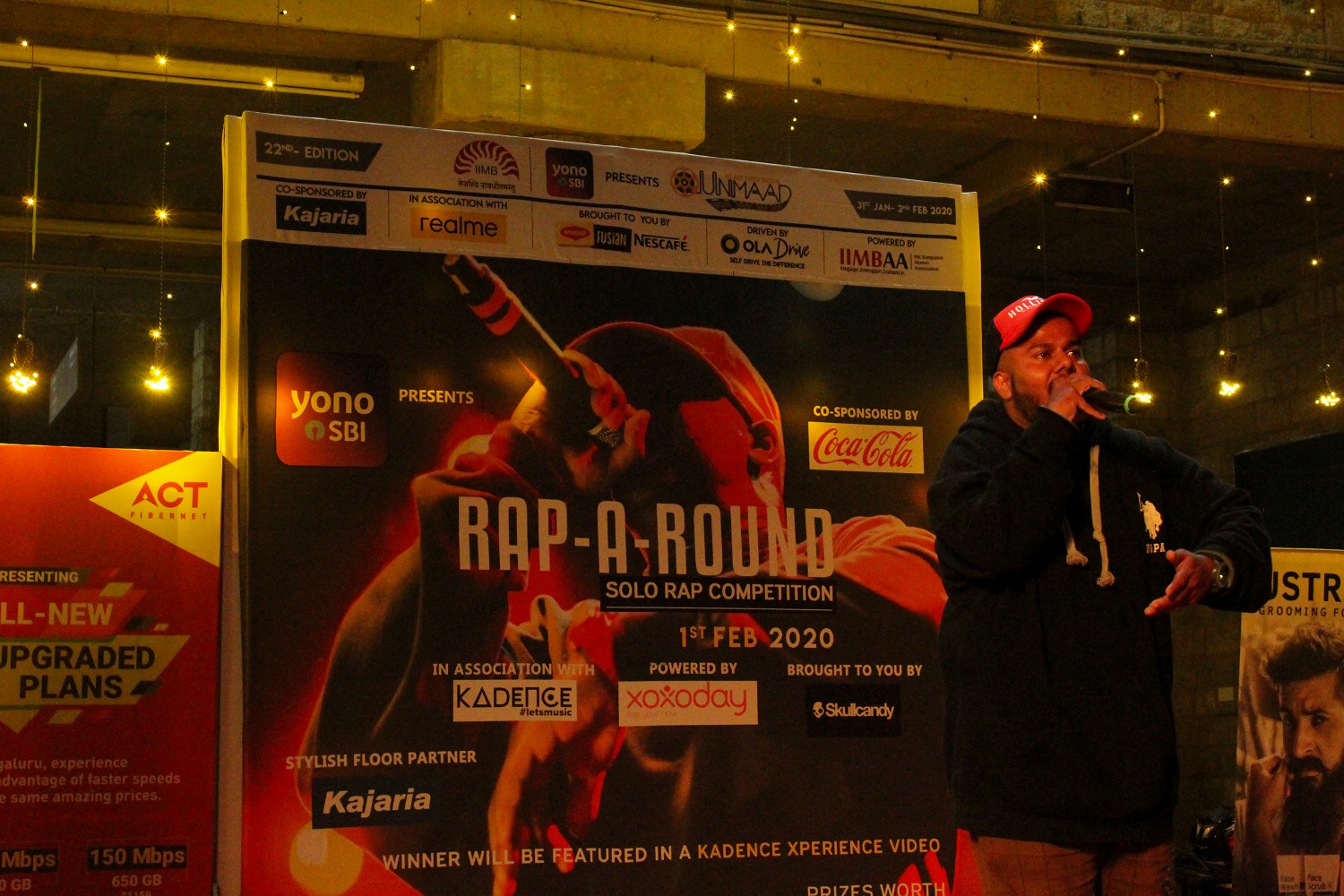 An experience of the hip-hop culture, Rap-a-round, the rapping contest gave the participants an opportunity toshowcase their talent with beats and verses of rhymes.