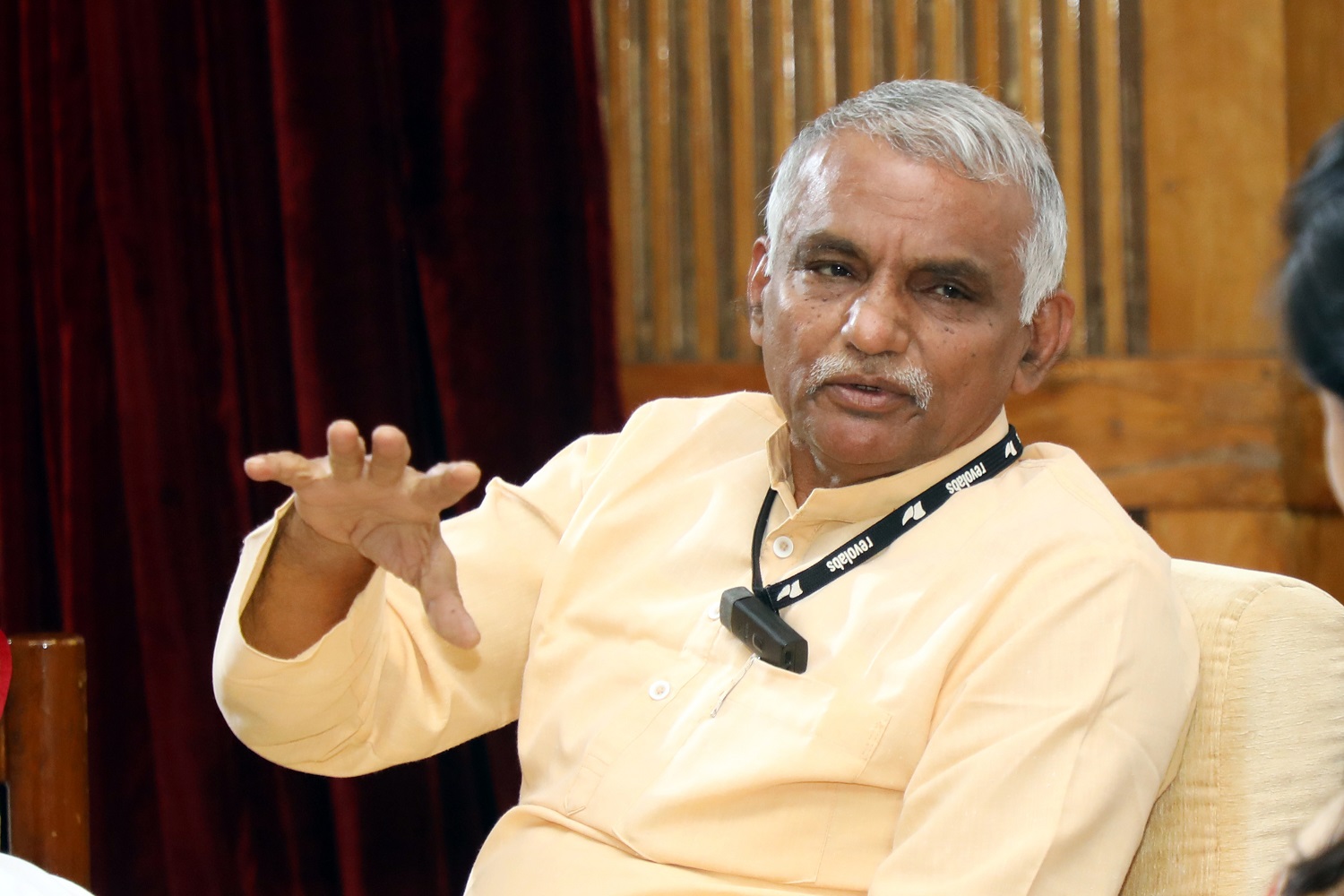 Dr. Prakash Baba Amte, in conversation with Prof. Manaswini Bhalla, faculty from the Economics and Social Sciences area at IIMB, at ‘Sanvad’, the finale of the EPGP Seminar Series, hosted by the students of IIMB’s one-year MBA program, on February 05, 2020.