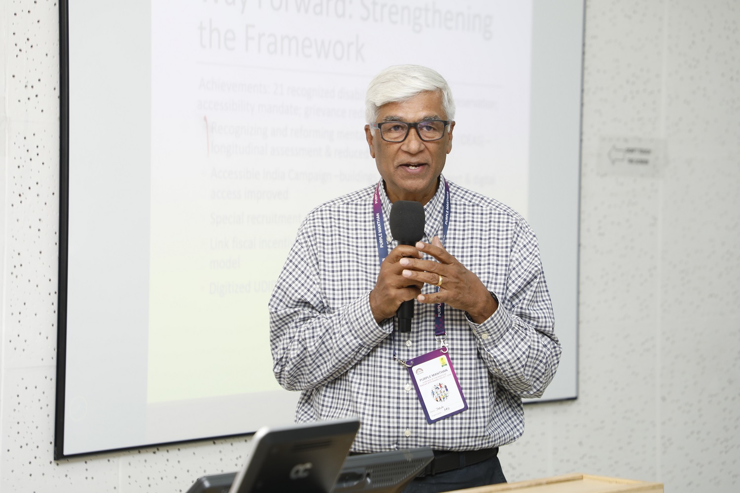 Welcome address by Jacob Kurian, Honorary Secretary, APD, at Purple Manthan, jointly organised by Office of Diversity and Inclusion (ODI), IIM Bangalore, and the Association of People with Disability in Bengaluru, setting the tone for a decade review of the RPwD Act and pathways to disability-inclusive development.