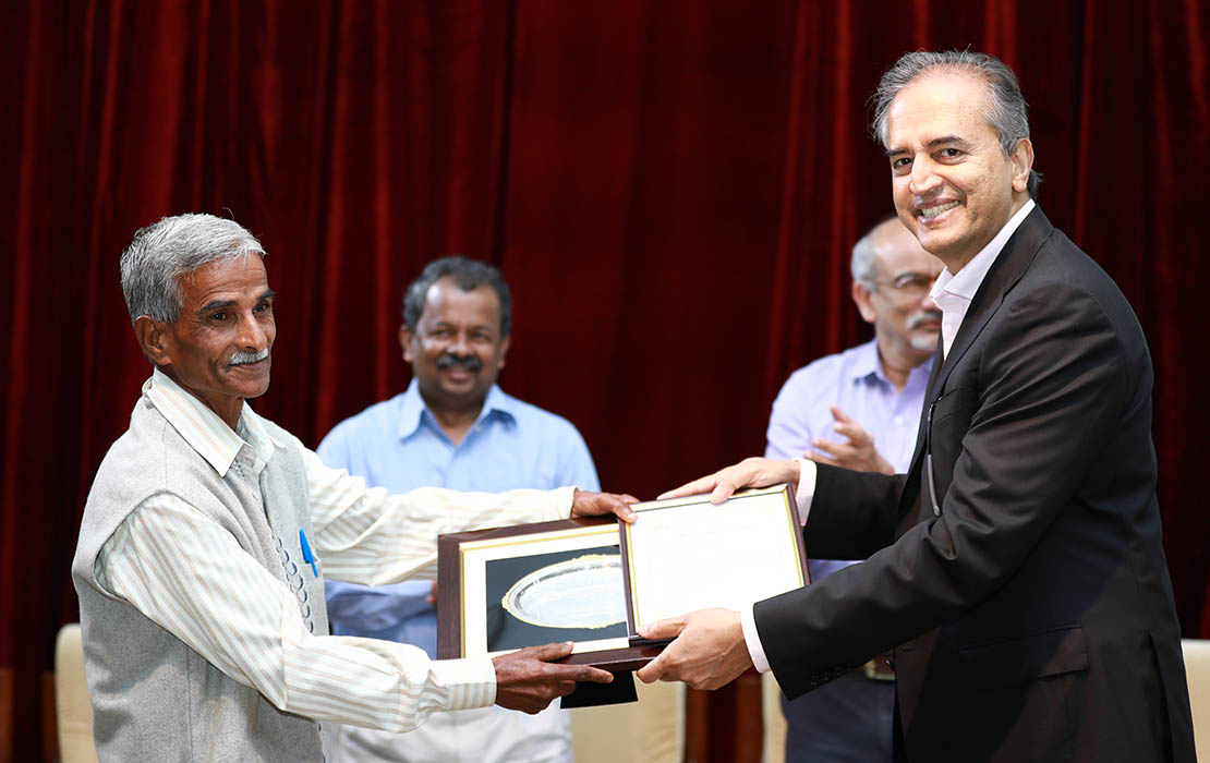 Ramesh Bangera, staff member on completing 40 years at IIMB.