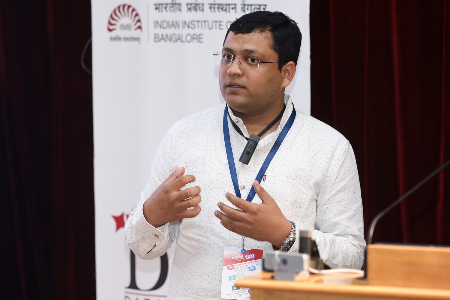 Mr. Hrishikesh Vidyashar Ganu, Sr. Director and Head, Data Science, Myntra, speaks on ‘Large Scale Recommender Systems in Fashion E-Commerce’, at the conference.