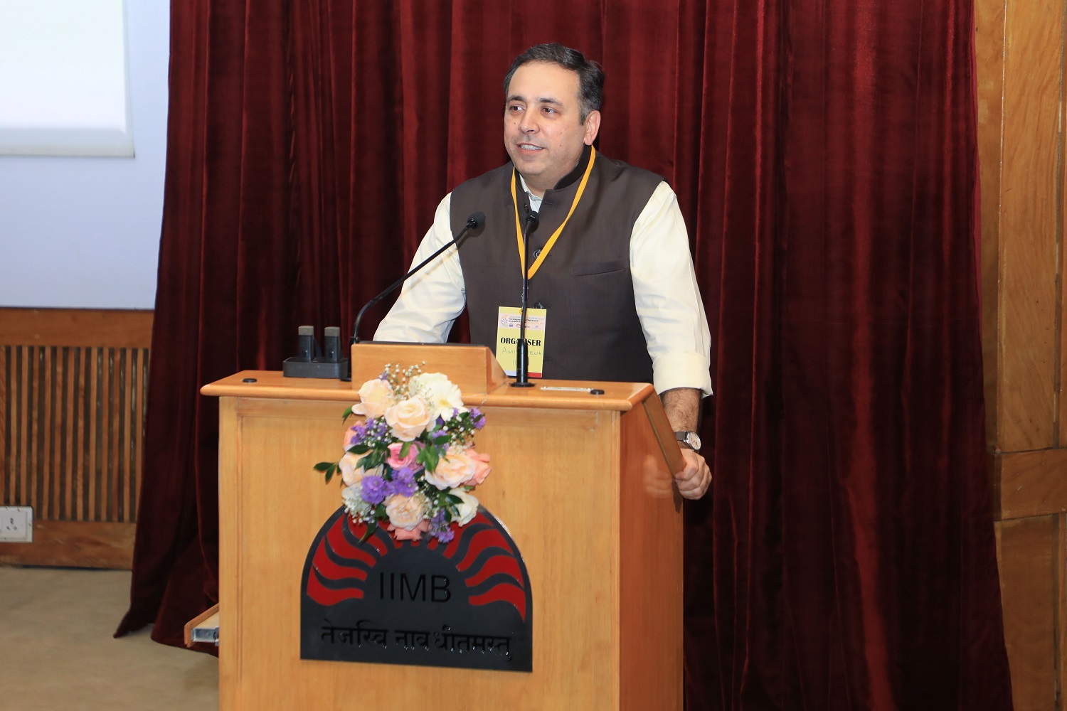 Prof. Amit Karna, IIMA, speaks at the conference. 