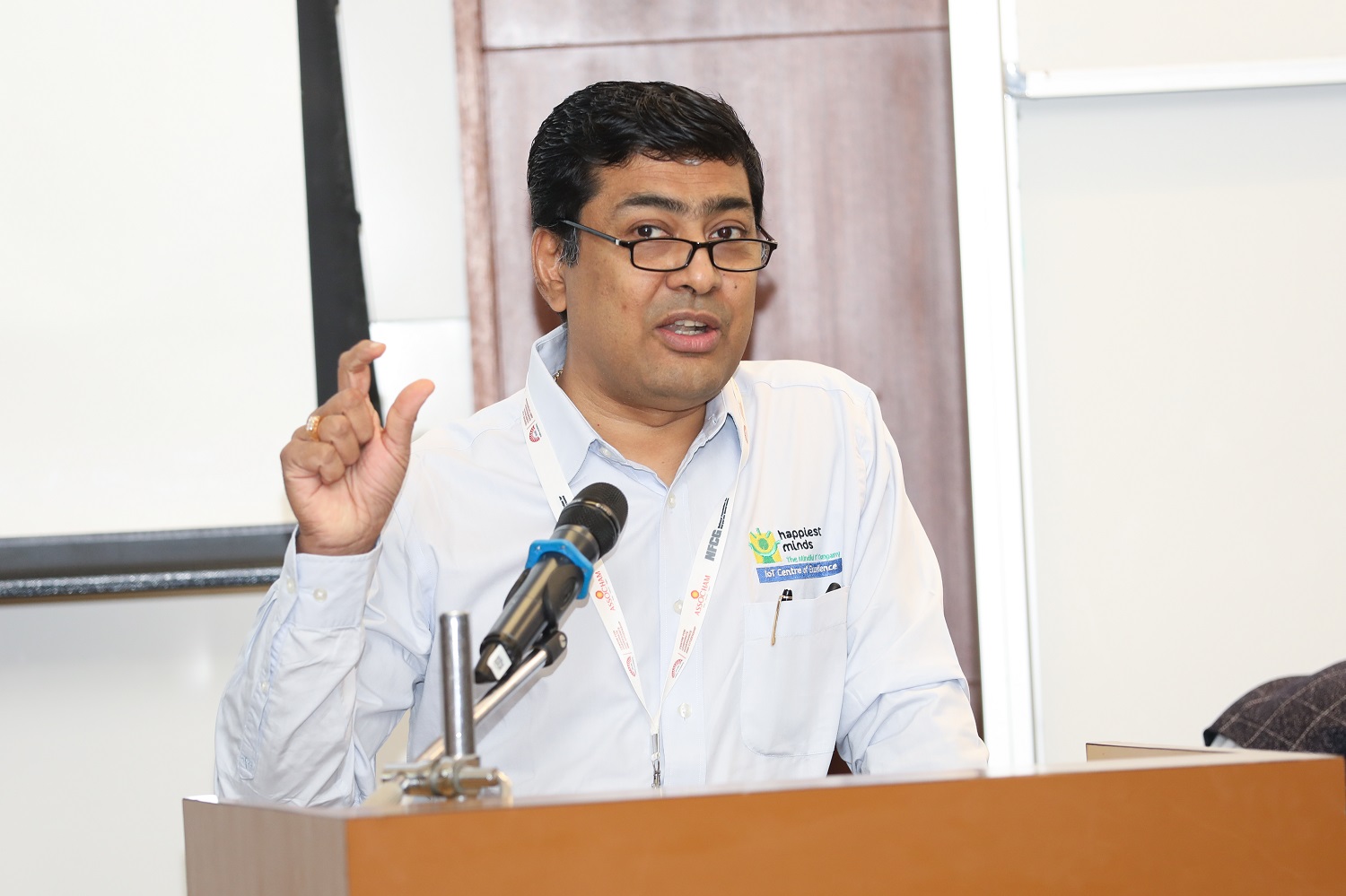Venkatraman Narayanan, Managing Director & CFO, Happiest Mind Technologies Ltd., delivers the keynote address at the inaugural session of the CCGC conference, during which he spoke about his organization’s journey towards its mission, vision, values, culture and social responsibility.