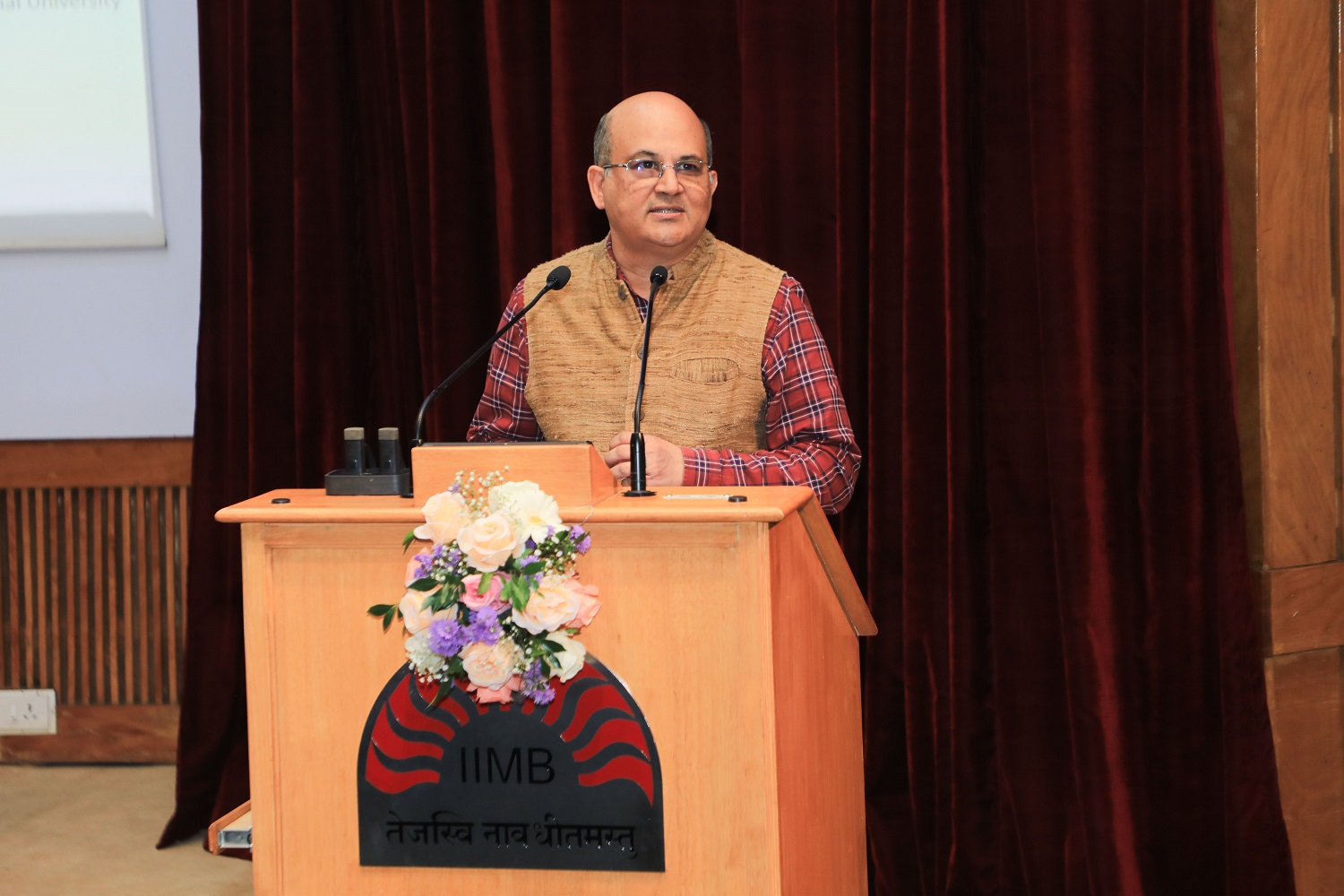 Prof. Rishikesha T Krishnan, Director, IIMB, addresses delegates and highlights the importance of rigour and relevance in research.