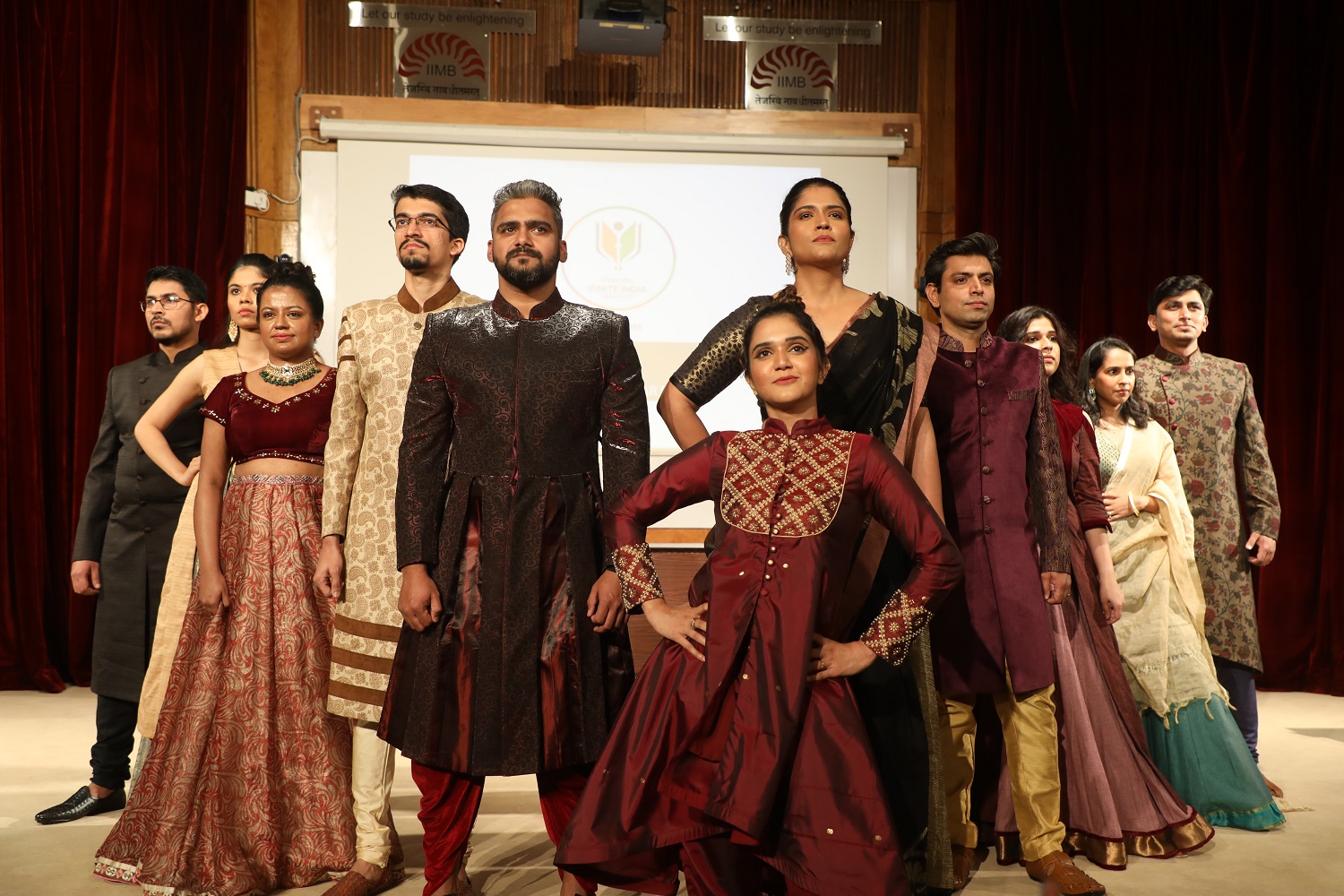 Students at Pehel 2022 showcase the creations of indigenous fashion brands such as ILK, SNOB and Rainush. The theme of the fashion show was ‘Make In India’.