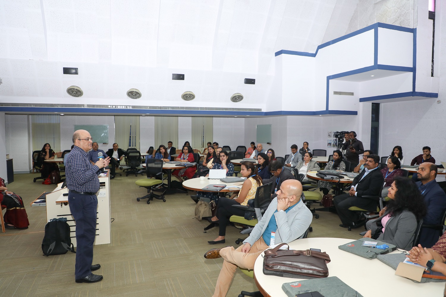 Prof. Rishikesha T Krishnan, Director, IIM Bangalore, addresses the participants of the HR Business Conclave.
