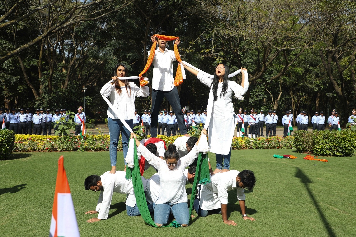 Students of IIMB perform play on the Republic Day celebration.