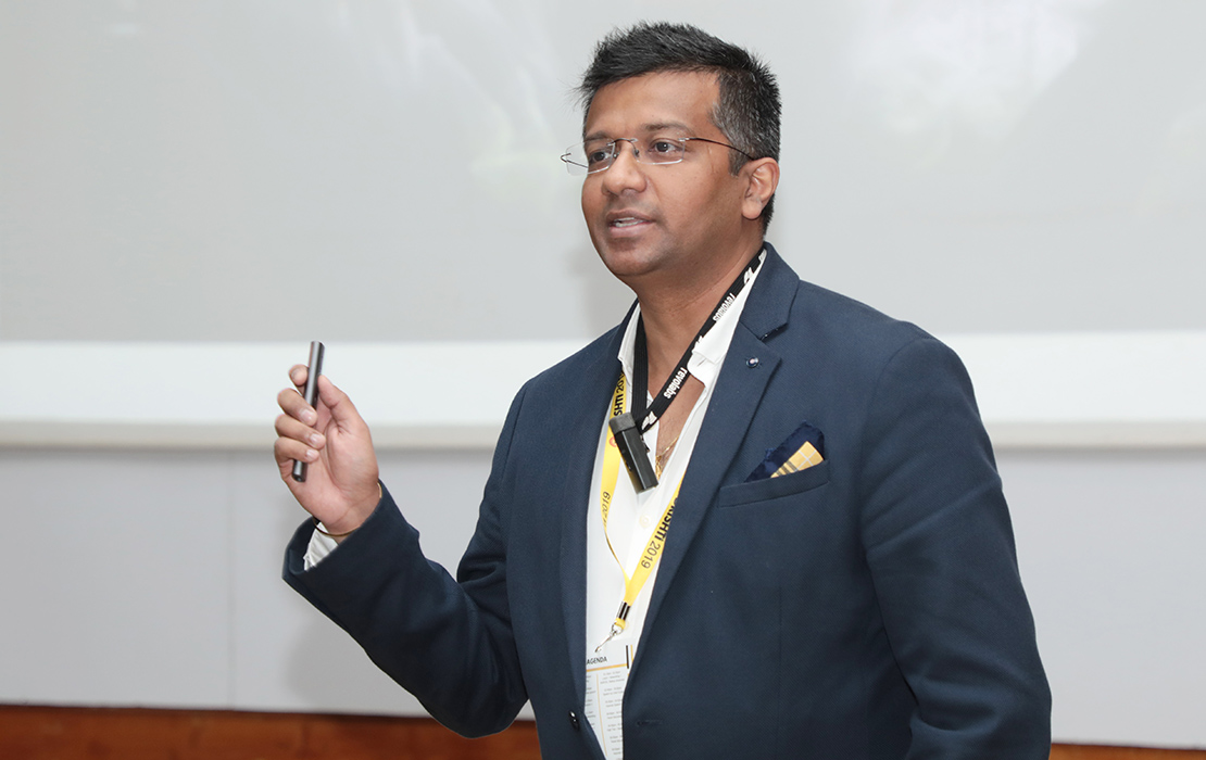 Sumit Chauhan, Head - Lifestyle Business, Harman International, delivers the first keynote address.