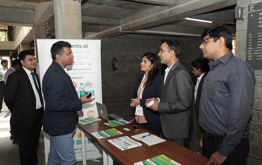 Startups incubated at IIMB’s NSRCEL showcase their ideas. 
