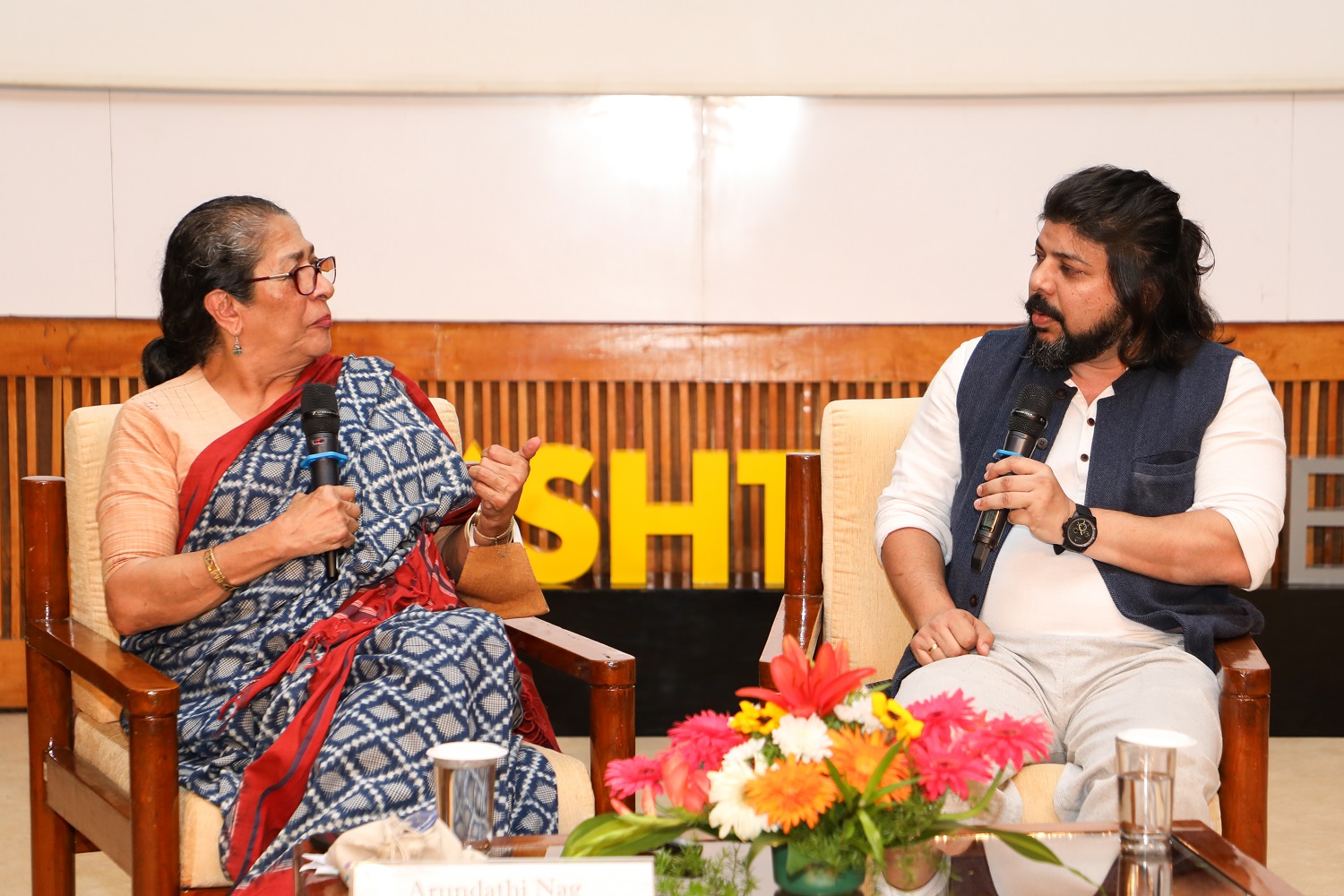 Arundathi Nag, Founder Sanket Trust, Prakash, IIMB Alumni, at the panel discussion on A Sense of Urgency - Re-Imagining Climate Change in the Arts.