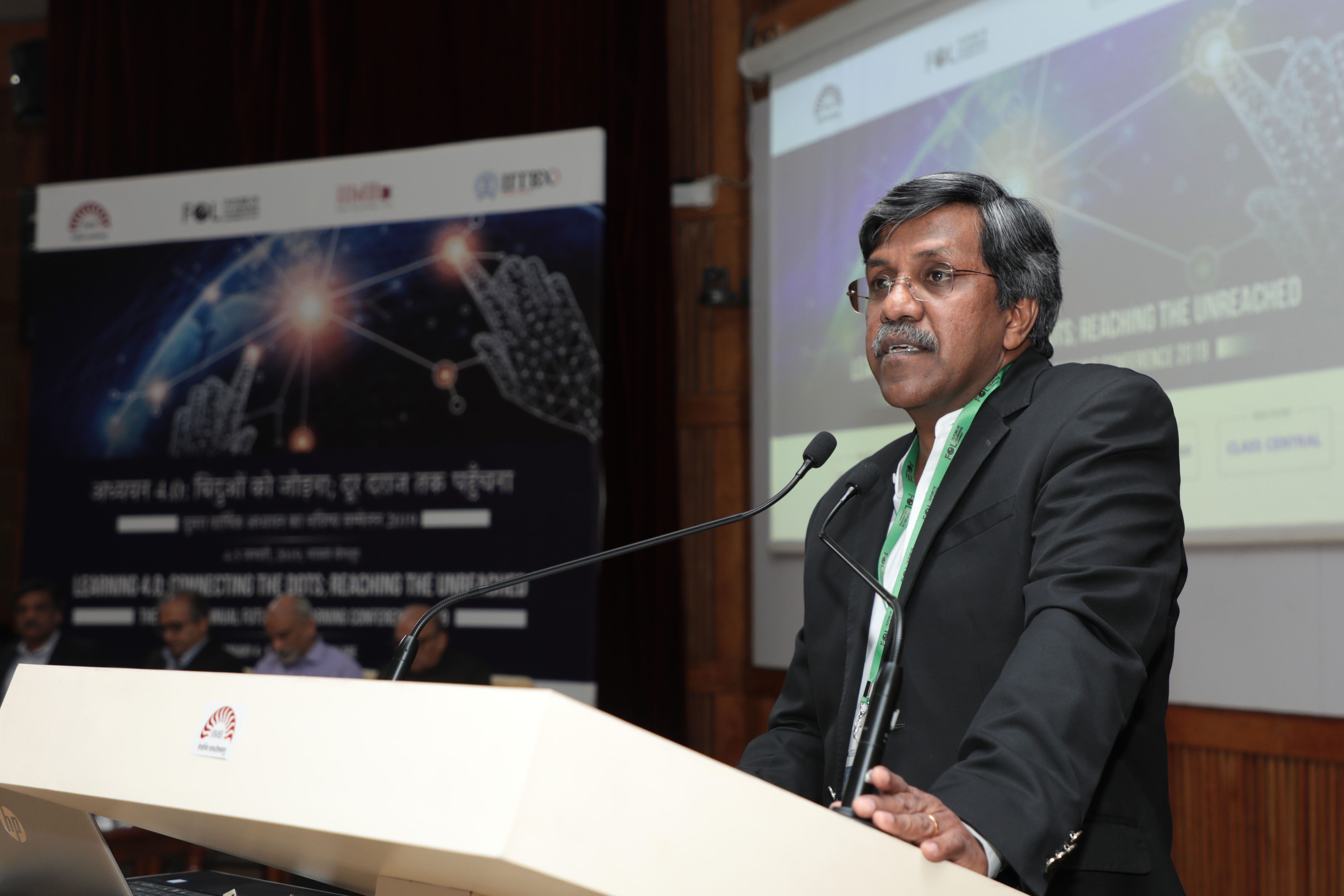 Professor P D Jose, Chair, Digital Learning at IIM Bangalore, welcomes delegates to the Future of Learning Conference, co-hosted by IIMB and IIT-Bombay, at IIMB, on January 04, 2019.