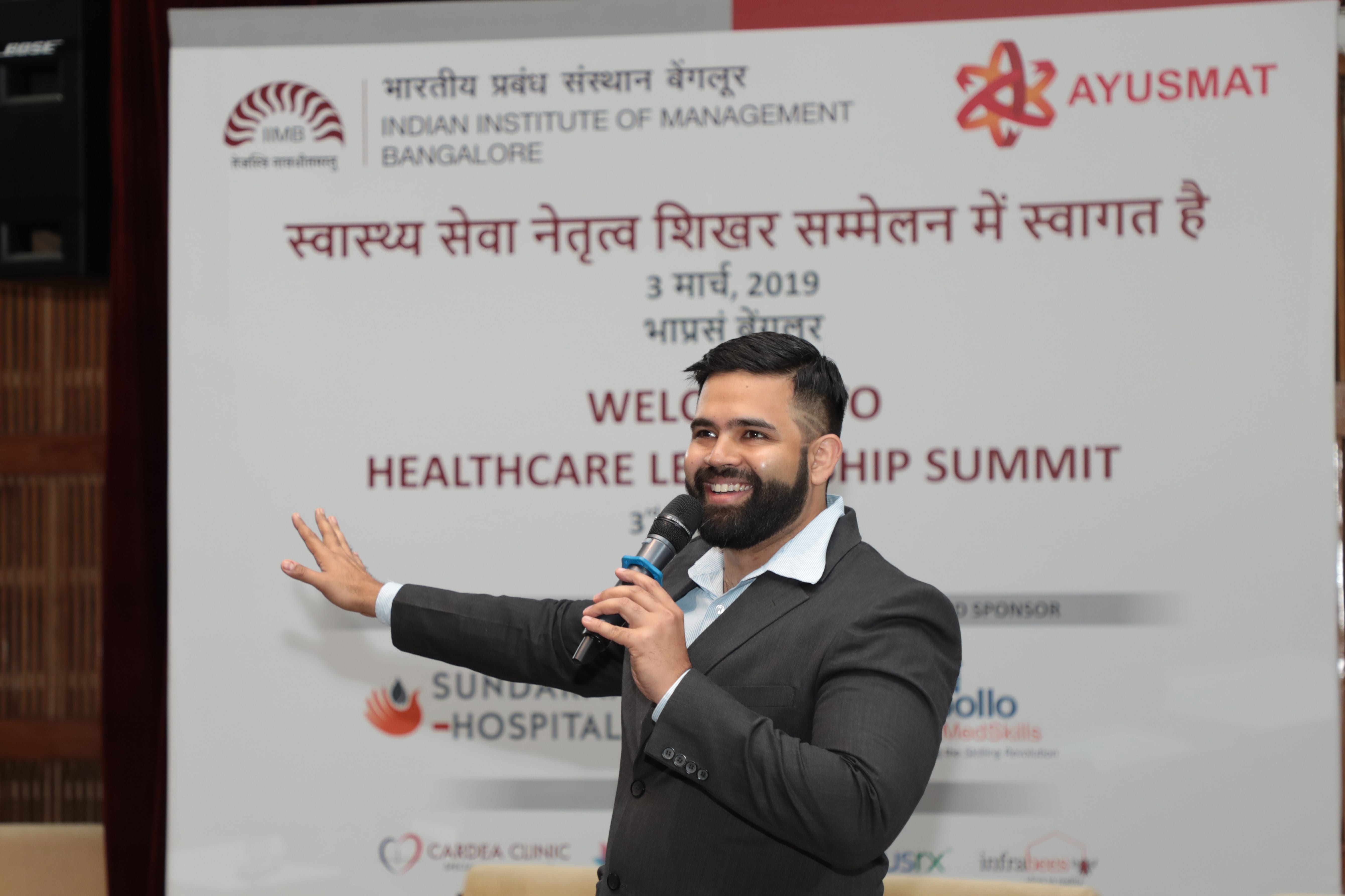 Stand-up comedy being performed by Dr. Jagdish Chaturvedi, Medical Device Innovator, and ENT Surgeon.