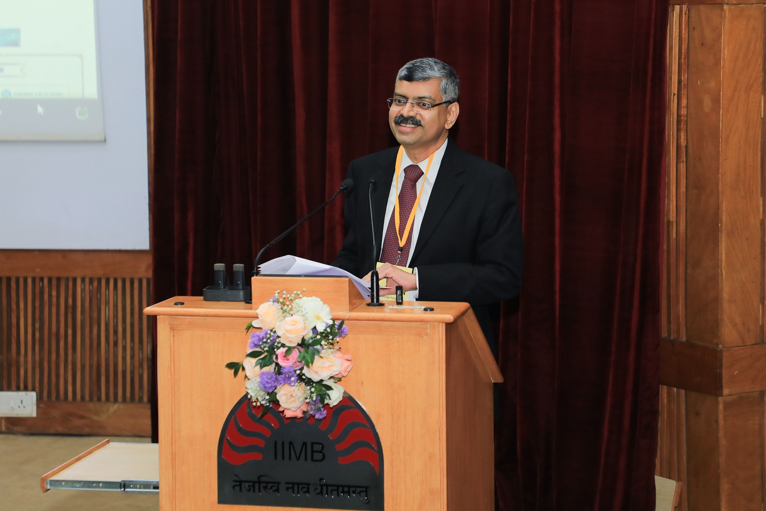 Prof. Rejie George Pallathitta, Strategy area, IIM Bangalore, welcomes delegates to the India Strategy Conference 2023 on 14th December 2023.
