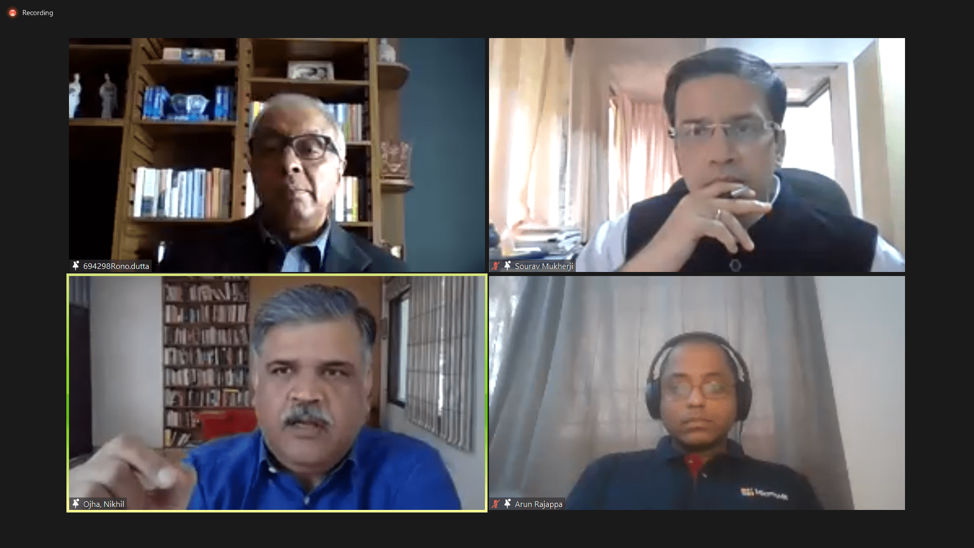 Vista 2020 featured a panel discussion on the topic, 'COVID-19 Reset: Retool and Rebuild'. Moderated by Prof. Sourav Mukherji, IIMB, the discussion on the future of businesses in the post COVID era featured Nikhil Prasad Ojha (Partner, Bain & Company), Ronojoy Dutta (CEO & Whole-time Director, InterGlobe Aviation/Indigo Airlines), and Arun Rajappa (Partner Director for PM Microsoft India Development Centre).