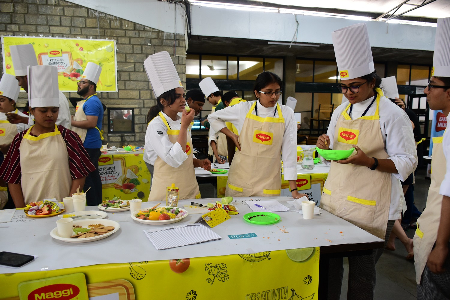 Glimpses from the event Chef's Hat, where participants were seen showcasing their culinary skills to earn the title of MasterChef Unmaad'20.