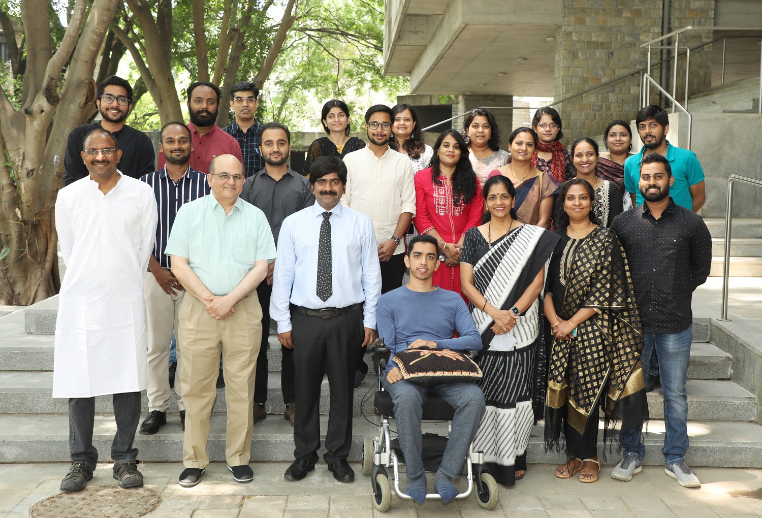 IIMB Director Prof. Rishikesha T Krishnan, Prof. U Dinesh Kumar, Programme Director, the team from IIMBx, and Rangaraj Sriramulu, after the launch of the programme.