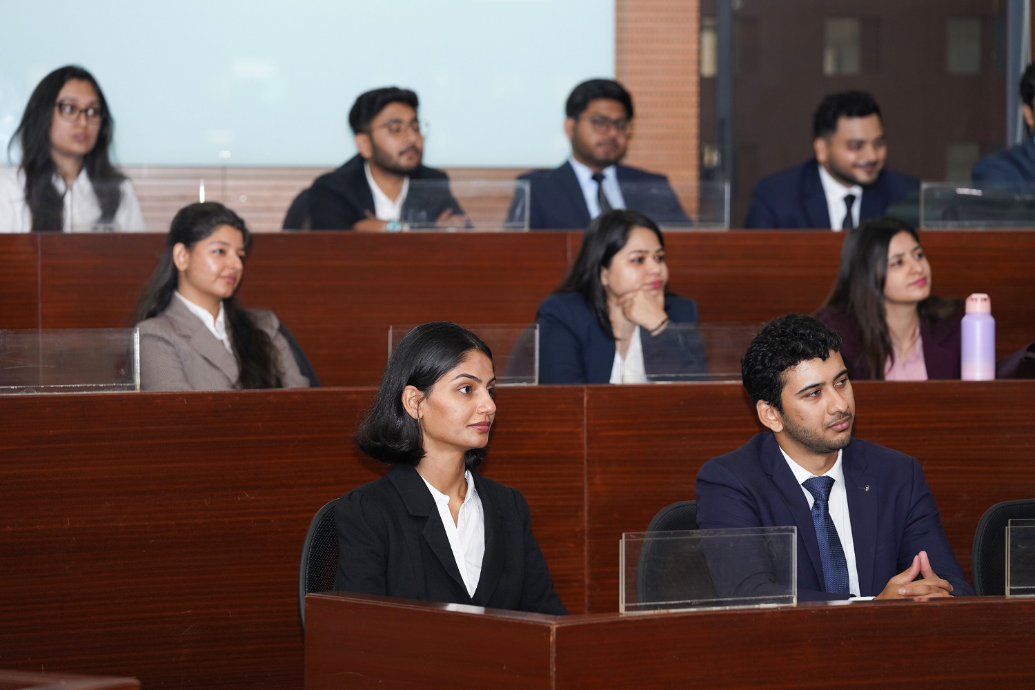A student from the EPGP 2026-27 cohort during the Interaction with the Chief Guests session.