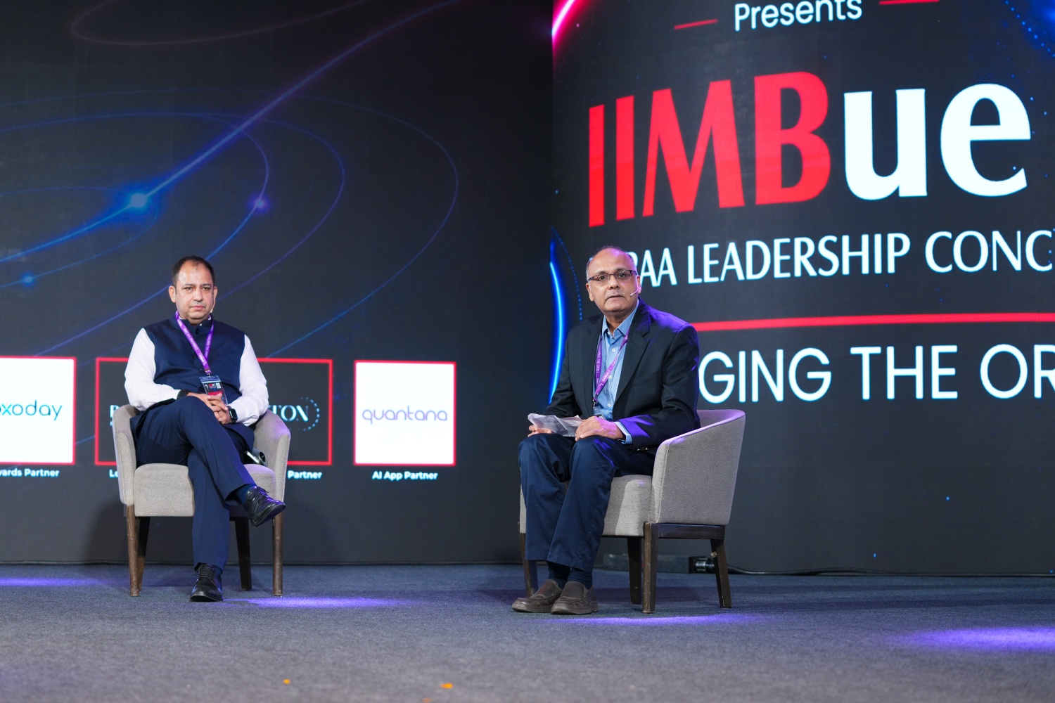 (L-R) Sundeep Sikka, Managing Director & CEO, Nippon Life India Asset Management Ltd., joins Prof. Chetan Subramanian, Economics Area, IIMB, for a fireside chat on India-Japan partnerships, long-term capital and sustainable growth.