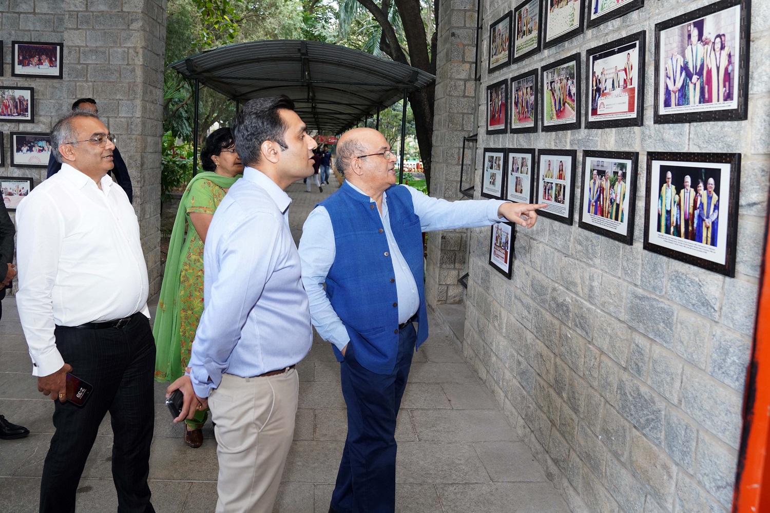 Adani Group leaders on a tour of the IIM Bangalore campus. 