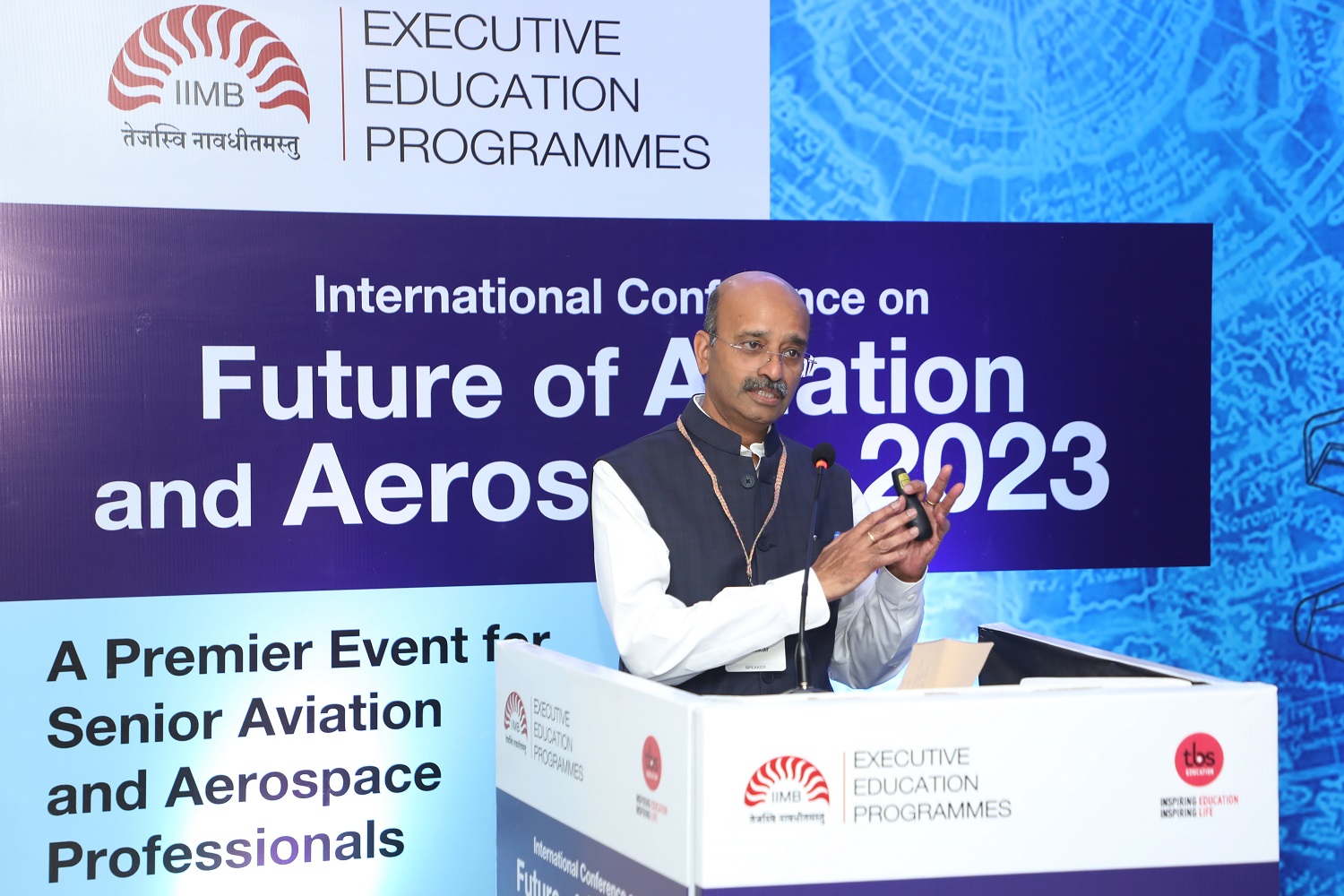Mr. D Anand Bhaskar, MD and CEO, Air Works, spoke on 'MRO – The Opportunities and Challenges' at FOAA 2023.