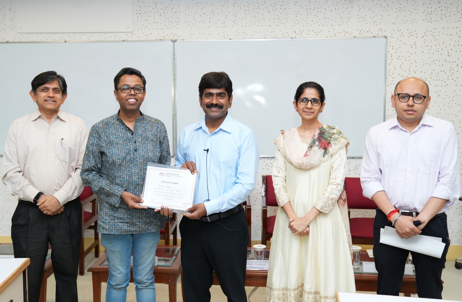 Anirban Sengupta of the OBHRM area, from the 2025 batch, receives the Director’s Merit List Award in recognition of his academic excellence.
