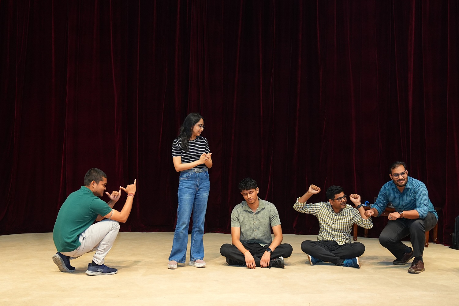PGP & PGPBA Year-1 students engaged in a three-day theatre workshop conducted by Talab, a Bangalore-based theatre company, at the institute auditorium.