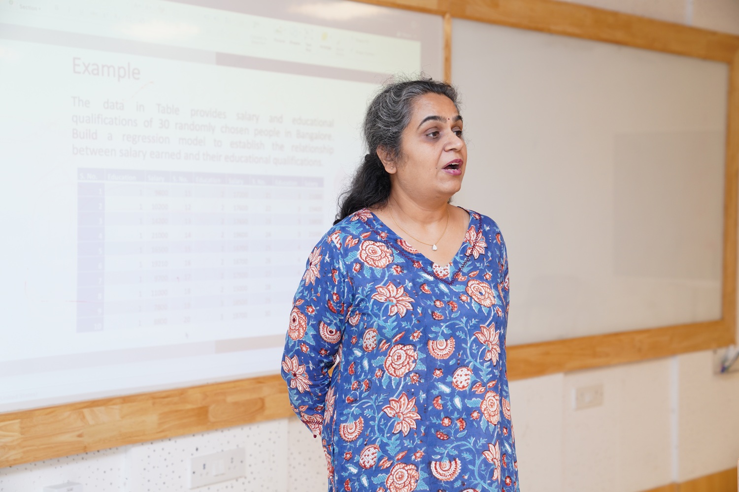 Shailaja Grover, Research Consultant, DCAL, IIMB, delivers a session on Predictive Analytics as part of the week-long immersion programme.