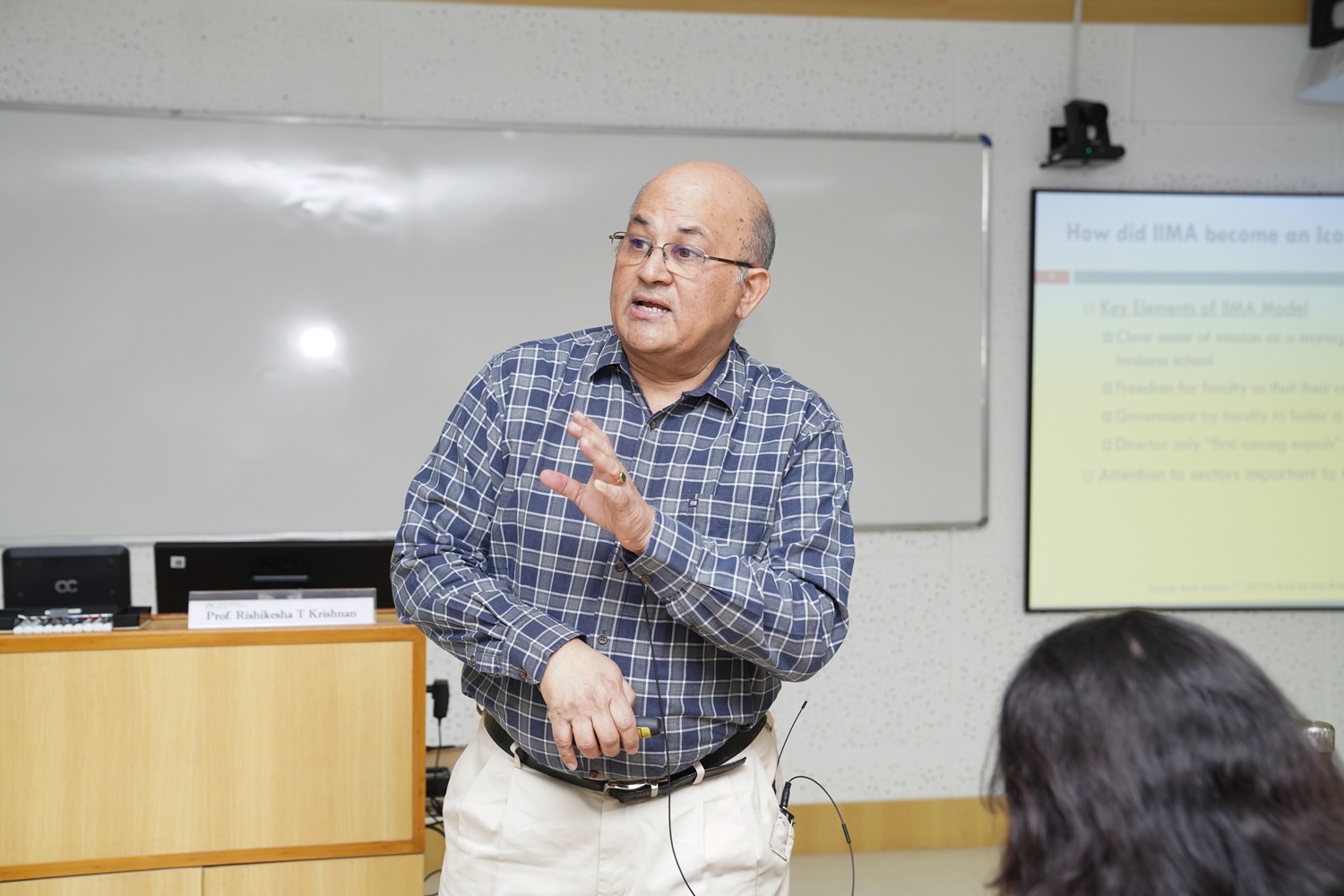 Prof. Rishikesha Krishnan, Professor in-charge, New Campus, IIMB, delivers a session on ‘Leadership and Institutional Building.’
