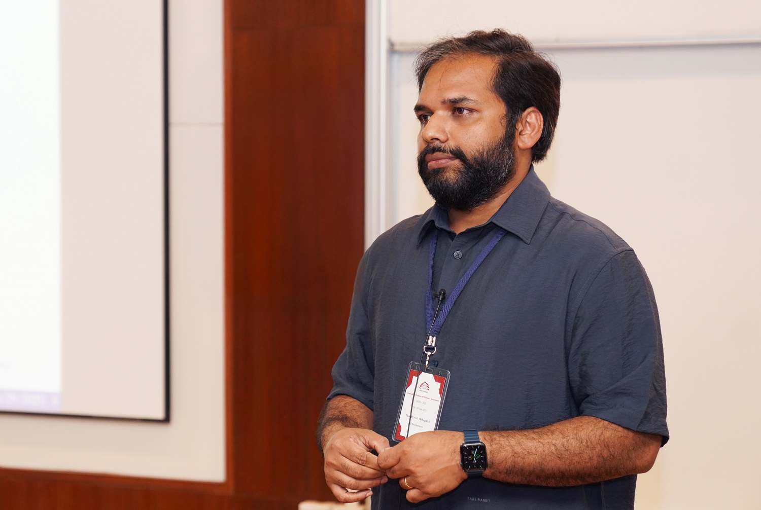 Prof. Debi Prasad Mohapatra, UMass Amherst, presented his paper titled, ‘Spillover effects in complementary markets: A study of the Indian cellphone and wireless service markets’.