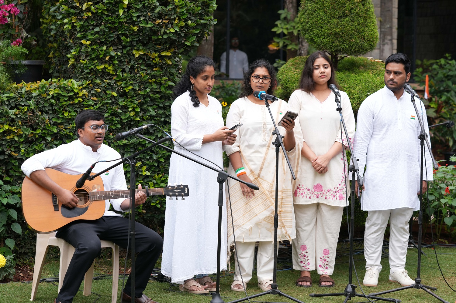 Students of the music club ‘Dhwani’ put up an engaging patriotic song performance during the Republic Day celebrations.